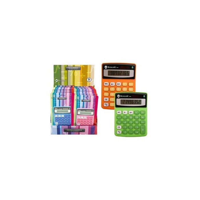 Bismark Calculadora 8 Digitos Colores Surtidos Bismark Calculadora 8 Digitos Colores Surtidos