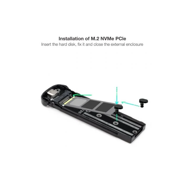 CAJA SSD TOOQ M.2 TQE-2201BL USB3.1 GEN2 NVME AZUL 2