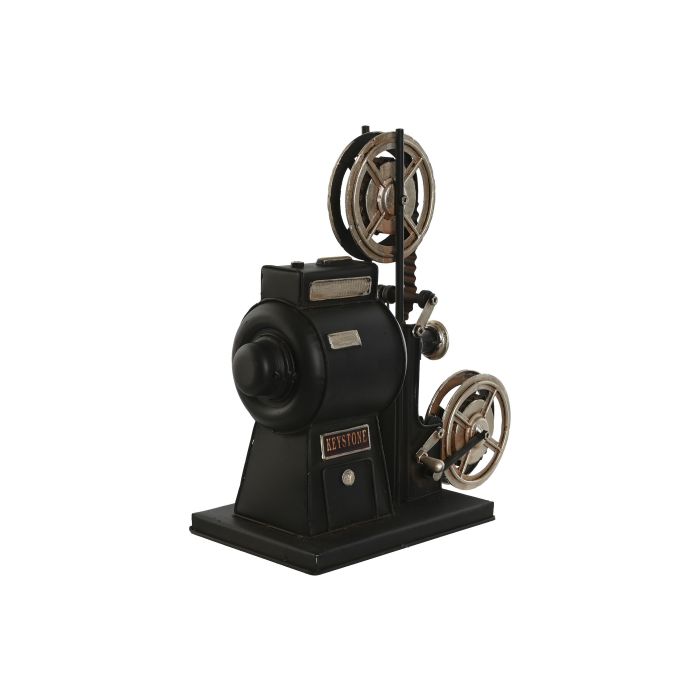 Figura Decorativa Home ESPRIT Negro Plateado Vintage Cine clásico 23,5 x 11 x 24,5 cm 2