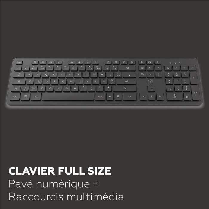 Teclado inalámbrico - MOBILITY LAB - Premium - AZERTY - Negro 3