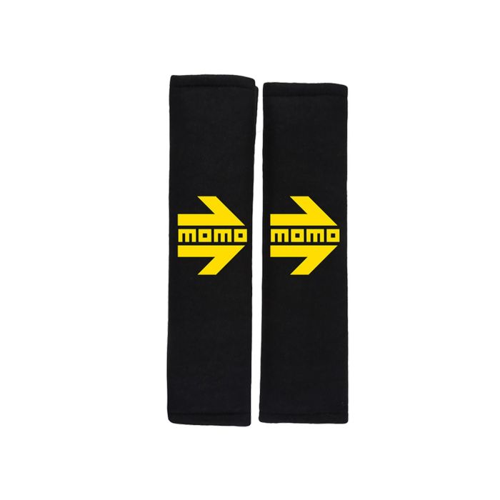 Momo Set Almohadillas Momo Cinturon Coche Negro-Amarillo 4