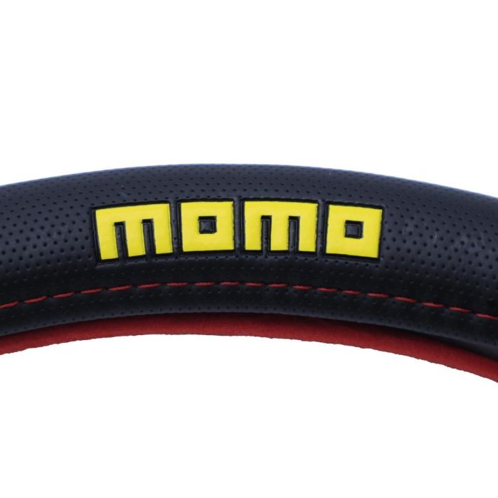 Momo Funda Volante Momo Comfort Microf. Red-Black_M 38-39 cm 1