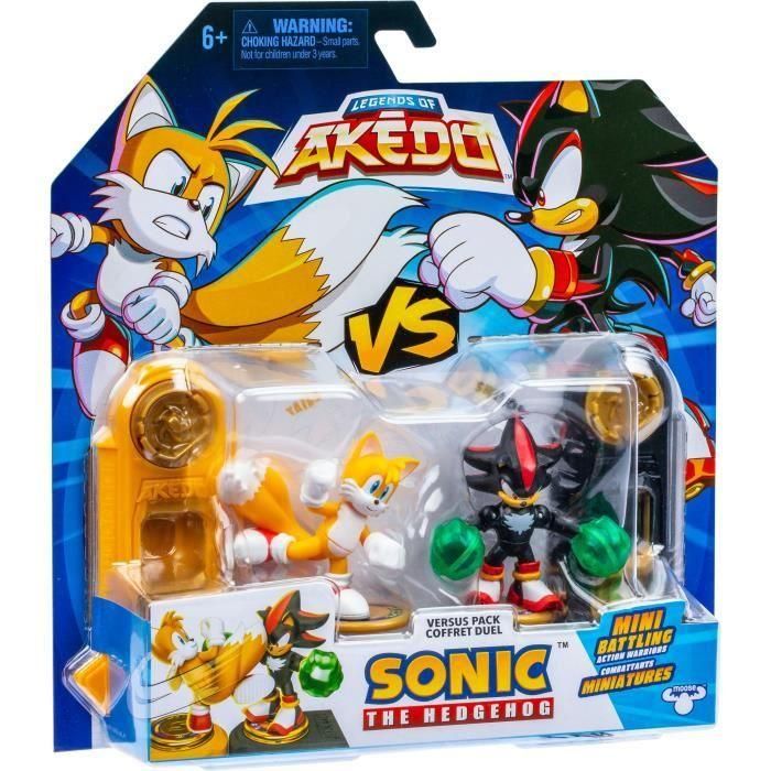 Tails vs Shadow Figure Duo - MOOSE TOYS - AKEDO - Quick Battle Pack, 2 figuras y controladores incluidos 5