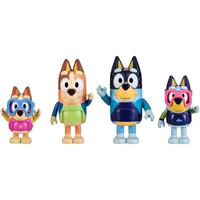 Figuras en miniatura - MOOSE TOYS - La familia en la playa (4 figuras) - Bluey 2