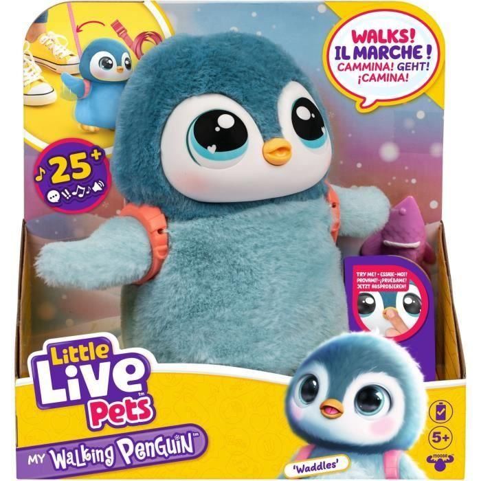 Mi Pequeño Pingüino - MOOSE TOYS - LITTLE LIVE PETS - Pingüino electrónico interactivo con accesorios