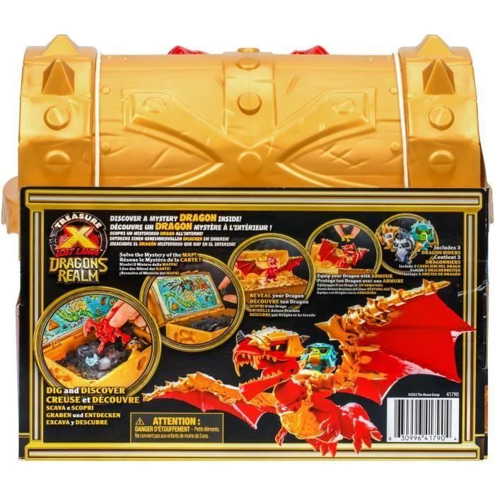 Cofre del Tesoro del Reino de los Dragones - MOOSE TOYS - TREASURE X - Cofre interactivo con figuras y tesoros 1