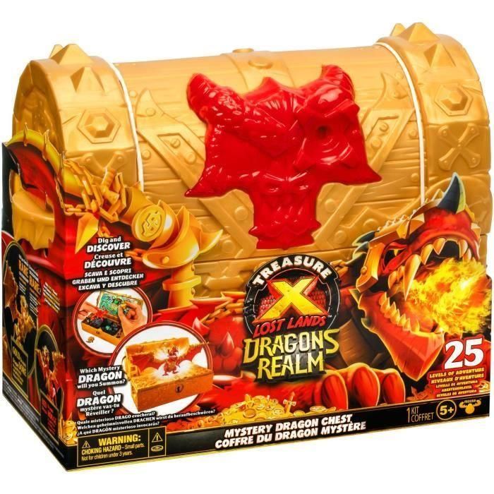 Cofre del Tesoro del Reino de los Dragones - MOOSE TOYS - TREASURE X - Cofre interactivo con figuras y tesoros 2