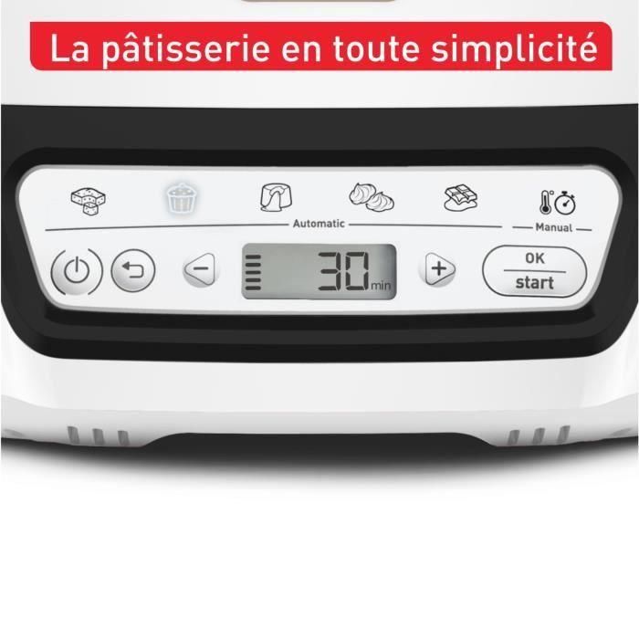 TEFAL Máquina de tartas Inteligente, 5 programas precisos, Molde Antiadherente, 6 moldes para muffins Creabake, Cake Factory KD804910 2