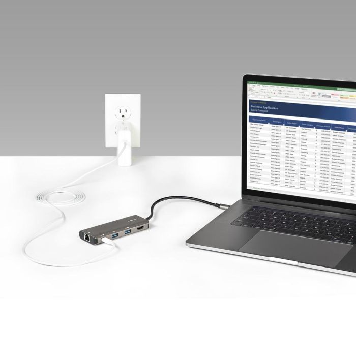 StarTech.com Adaptador Multipuertos USB-C para Portátil - Docking Station HDMI 4K, 2x USB 3.2 Gen 2, Gigabit Ethernet, PD 100W 4