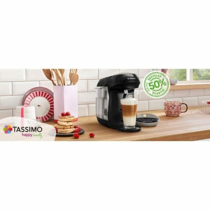 Bosch TAS109E Cafetera Tassimo Happy 1400 W 0,7 L Negro y Crema
