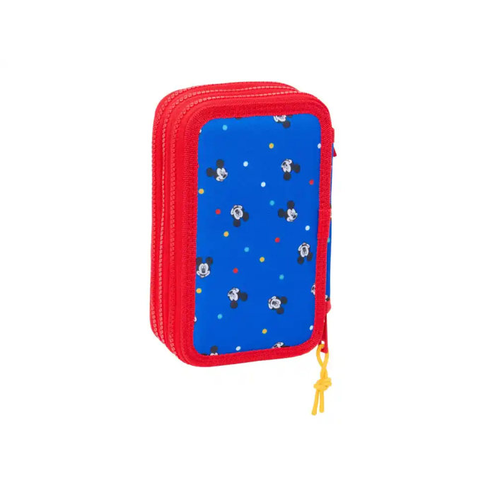 Plumier Triple Mickey Mouse Clubhouse Good day Azul 12,5 x 19,5 x 5,5 cm 37 Piezas 1