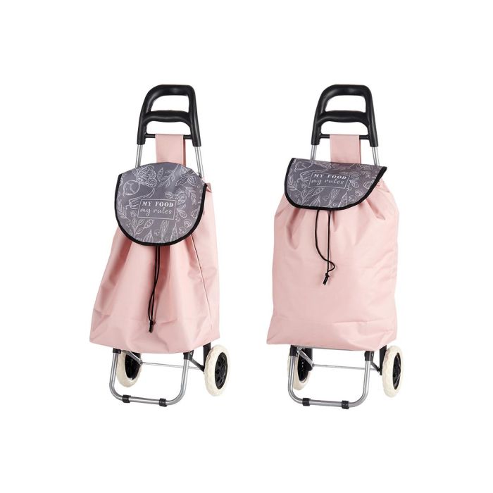 Kinvara Carro de Compra My Food Rosa 20x34x95 cm Capacidad 3300 ml (Set de 10) 2