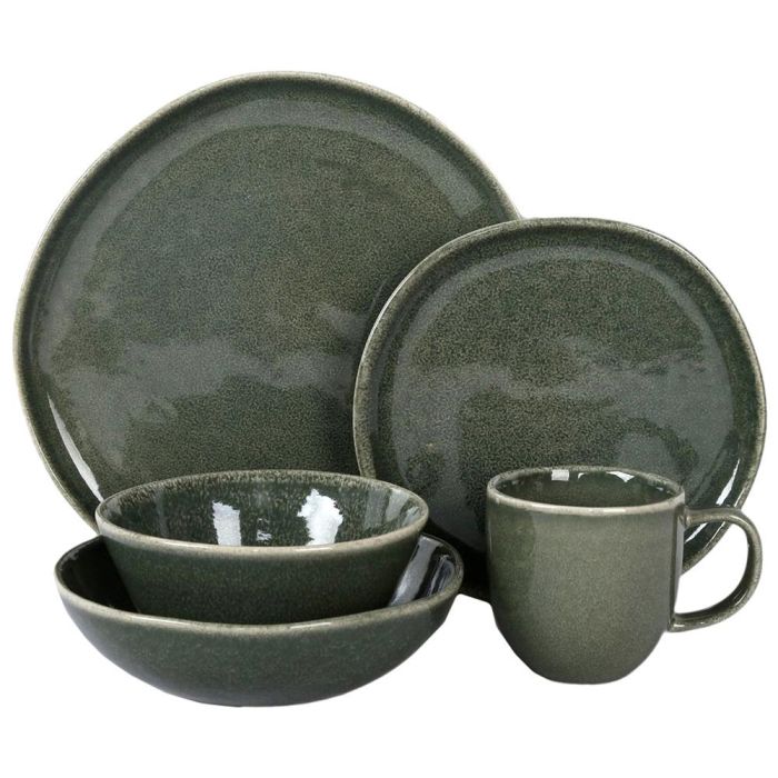 Plato Postre Verde Home Deco Factory diámetro 21 cm 3 Plato Postre Verde Home Deco Factory diámetro 21 cm 3