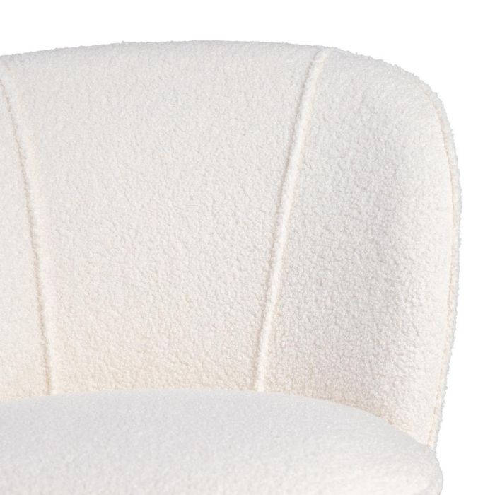 Sillón Beige Madera de Caucho Salón 54 X 64 X 73 cm