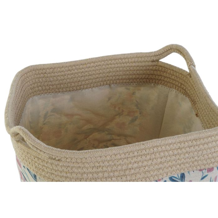 DKD Home Decor Cesta Shabby Natural Multicolor 35 x 38 x 35 cm (4 Unidades) 1