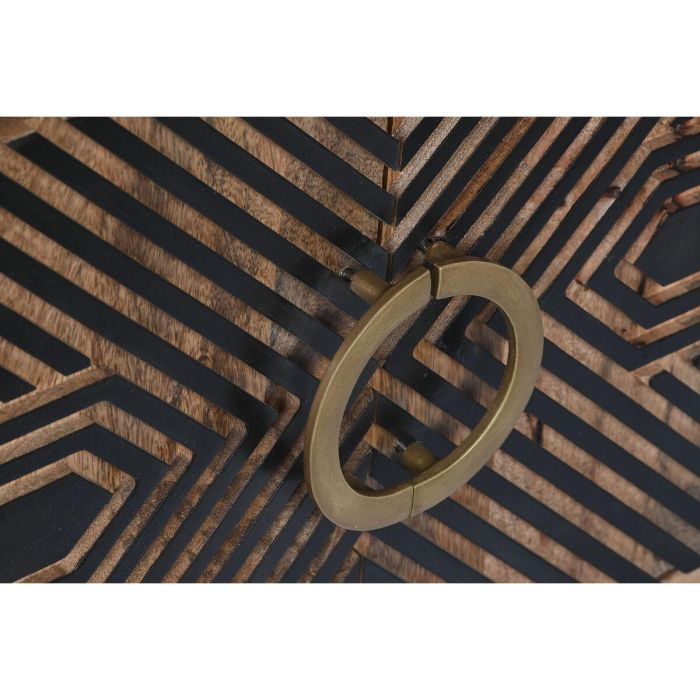 Mueble de TV Home ESPRIT Negro Dorado Natural Madera Madera de mango 180 x 40 x 50 cm 6