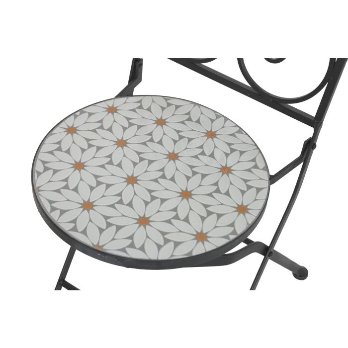 Mesa Terraza Y Jardin DKD Home Decor Blanco 60 x 71 x 60 cm Set de 3 2