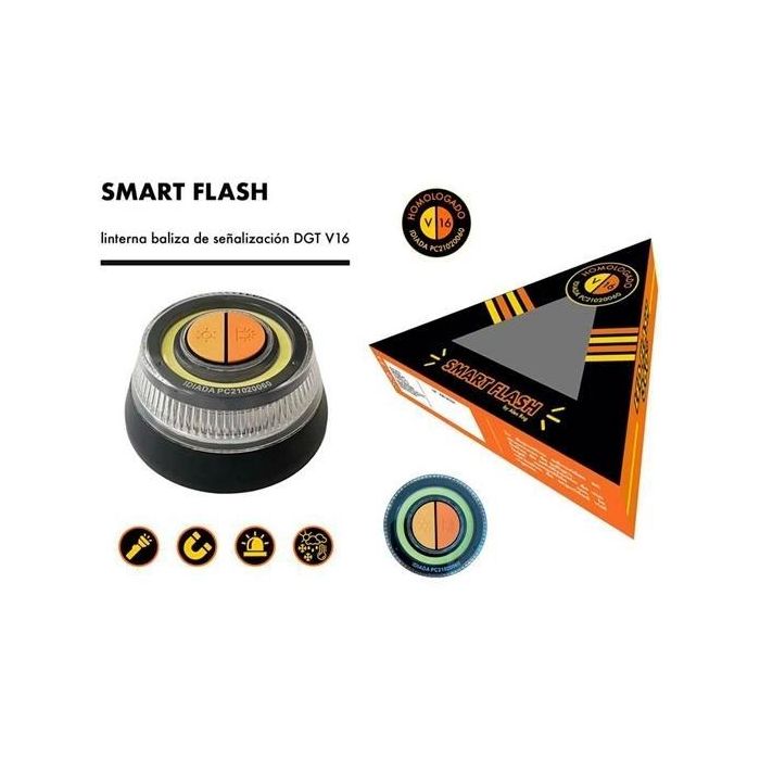 Smart Flash Dispositivo Luminoso V16 Señalización Recomendado Dgt Para Emergencias