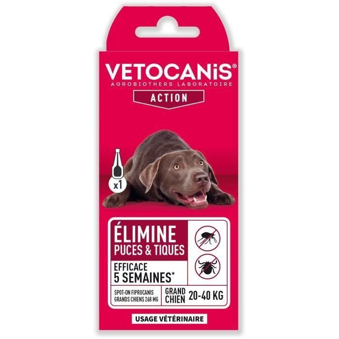 Pipeta de Fipronil Spot-on VETOCANIS - Control de pulgas y garrapatas - Para perros grandes Pipeta de Fipronil Spot-on VETOCANIS - Control de pulgas y garrapatas - Para perros grandes