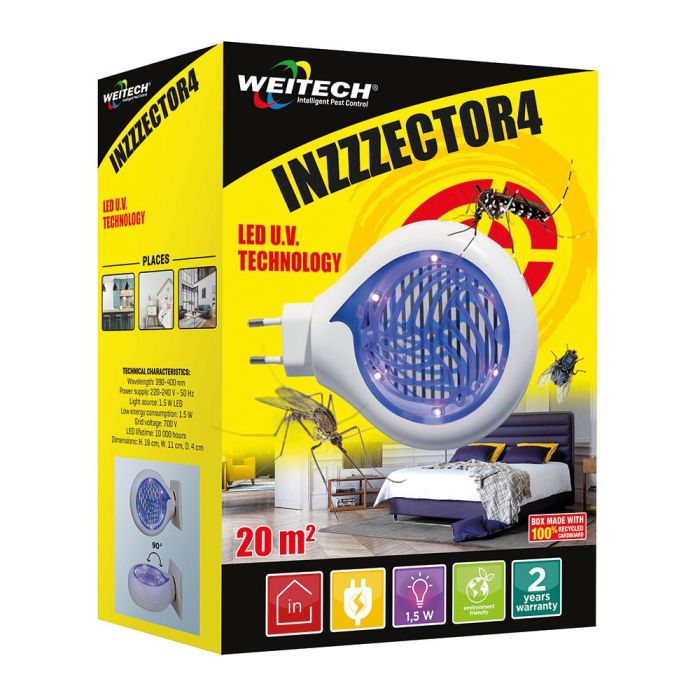 Trampa inzzzector4 led u.v. weitech 1