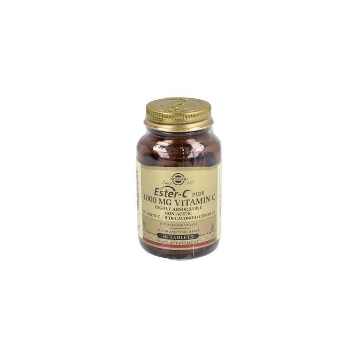 Solgar Ester-C® Plus 1000 mg Comprimidos 30 u - Vitamina C Mejorada Biodisponible para Reforzar Inmunidad y Antioxidante