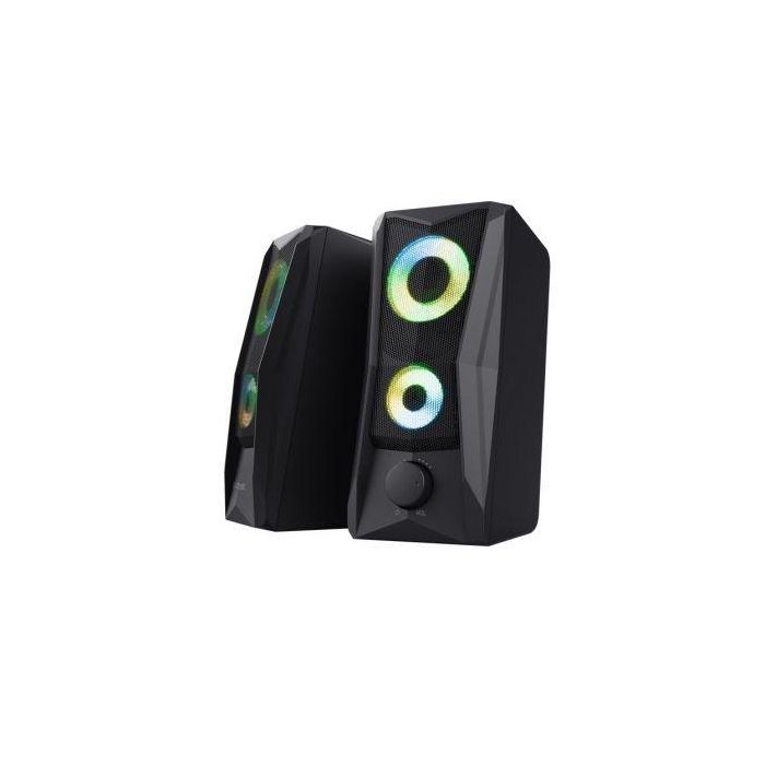Trust Gaming Altavoces 2.0 GXT 606 JAVV 12W Negros con LED RGB, Referencia 25108 2