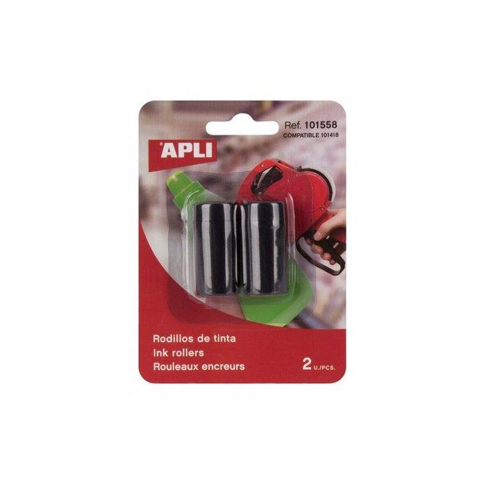 Apli Rollo Tinta Para Etiquetadora Negro 1 Blister Con 2 Unidades