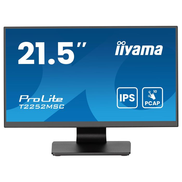 IIYAMA T2252MSC-B2AG Monitor Táctil 21.5" Full HD IPS 100Hz con USB-C, HDMI, DisplayPort, 2xUSB 3.2, Altavoces, VESA, Negro