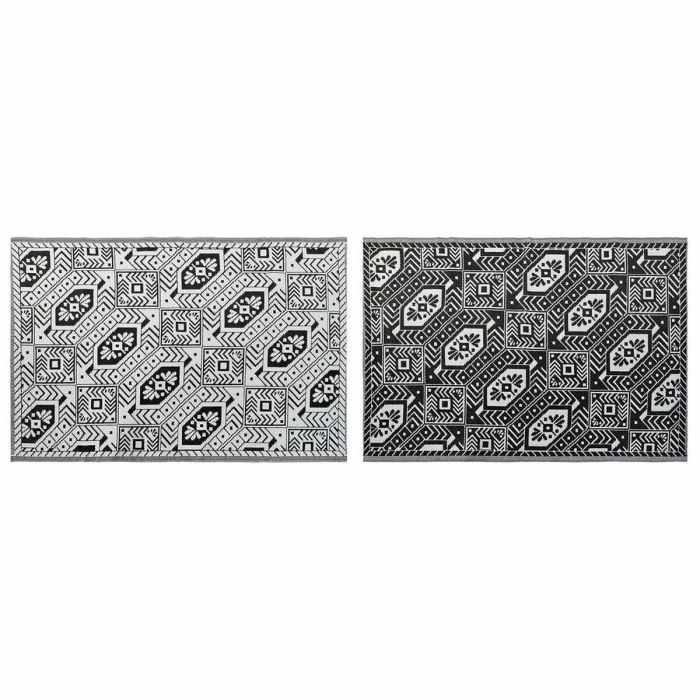 Alfombra DKD Home Decor Blanco Negro 210 x 1 x 150 cm (2 Unidades) Alfombra DKD Home Decor Blanco Negro 210 x 1 x 150 cm (2 Unidades)