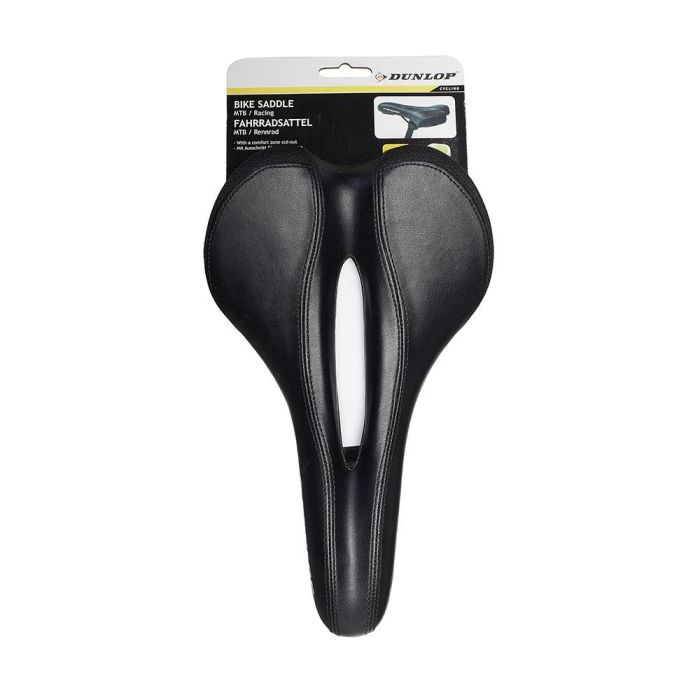 Dunlop Sillín de bicicleta Negro, Neopreno/poliester, Espuma, 95x170x290mm 1