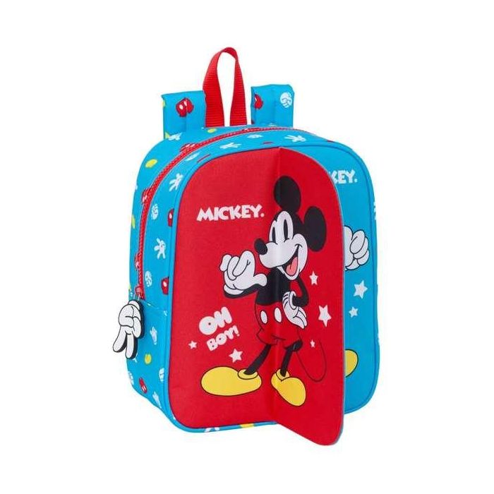 Mochila Infantil Mickey Mouse Clubhouse Fantastic Azul Rojo 22 x 27 x 10 cm