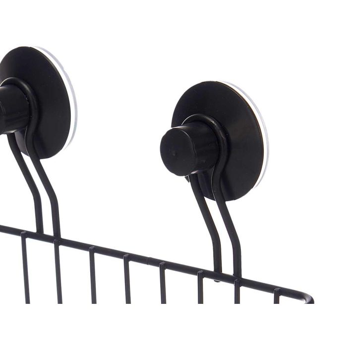 Soporte Pared Rectangular Metal Negro Ventosa Berilo 24X18CM (12 Unidades) 2 Soporte Pared Rectangular Metal Negro Ventosa Berilo 24X18CM (12 Unidades) 2
