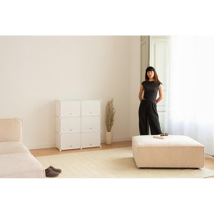 Zapatero modular cube c6 blanco 1 Zapatero modular cube c6 blanco 1