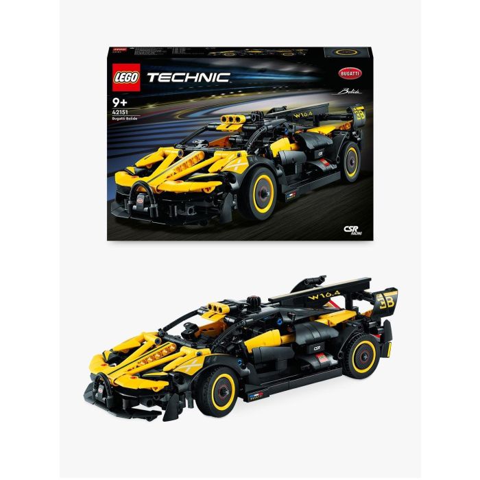 LEGO 42151 Bugatti Bolide Technic Coche de Carreras Amarillo/Negro con Motor W16, Dirección y Puertas de Tijera 14