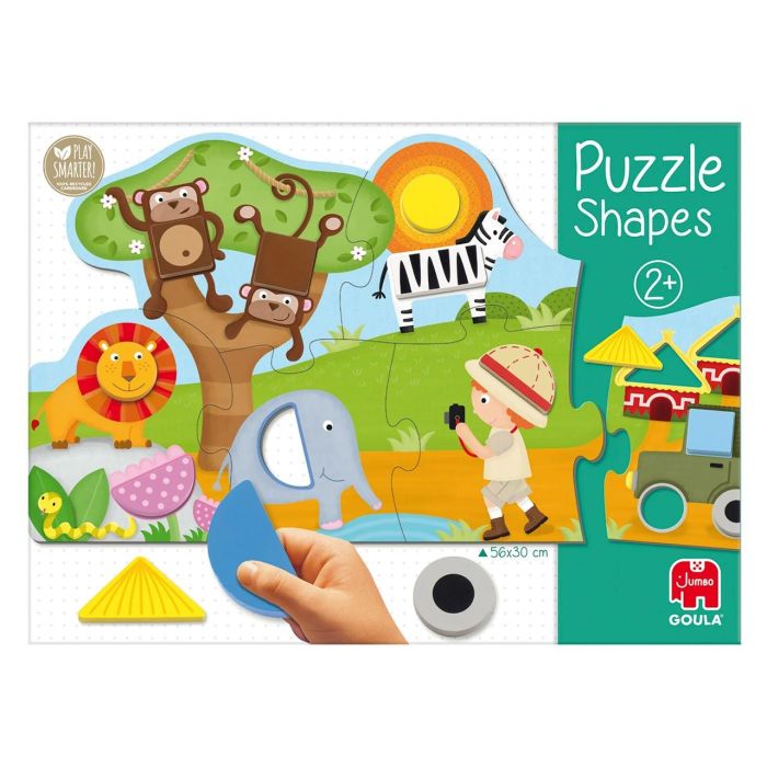 Goula 53439 Puzzle Shapes Aprende Formas Geométricas con 13 Piezas de Madera para Niños +2 Años 2