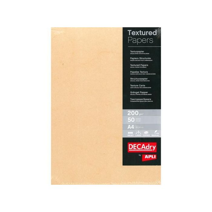 Apli Papel Textura A4 200 gr Pack 50H Habana