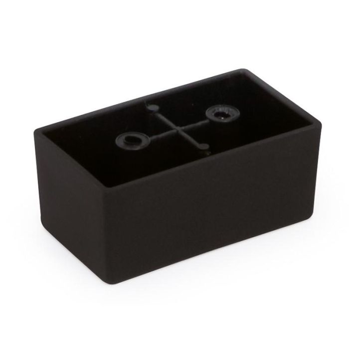 Q&Q Pata de Plástico Rectangular Modelo Blu para Muebles 80x45 mm Altura 35 mm Acabado Negro