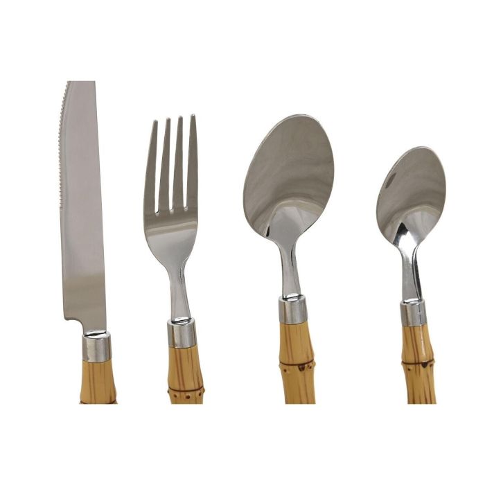 Cubertería Home ESPRIT Plateado Natural Acero Inoxidable ABS 3 x 2 x 16 cm 24 Piezas 2 Cubertería Home ESPRIT Plateado Natural Acero Inoxidable ABS 3 x 2 x 16 cm 24 Piezas 2