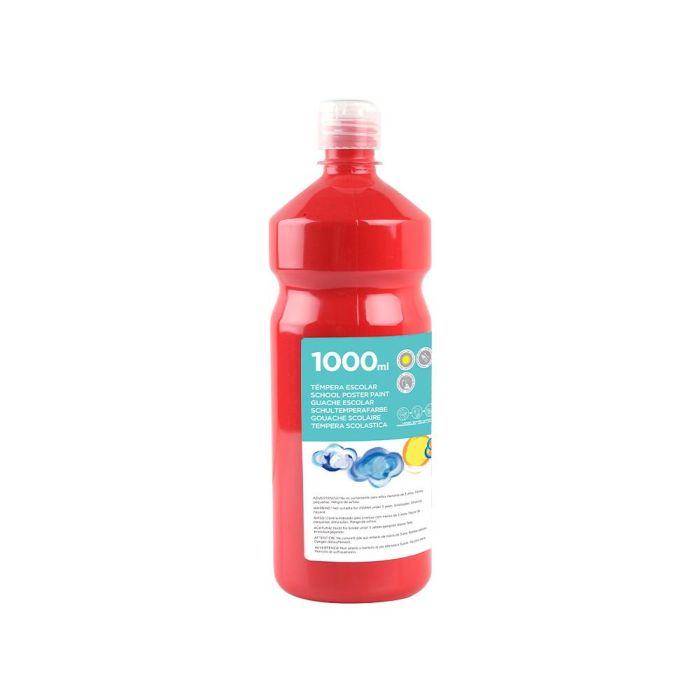 Tempera Liquida Liderpapel Escolar 1000 mL Rojo 1