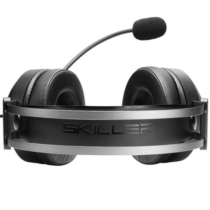 SHARKOON SGH30 Auriculares Alámbrico Diadema Juego Negro, Sonido Virtual 7.1 USB, Drivers 40mm, Diadema Flexible y Ligera, Software Ecualizador 2