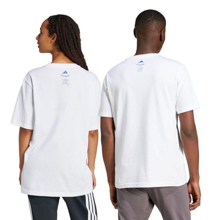 Camiseta de Manga Corta Hombre Adidas Drink Blanco 5-6 Años 1