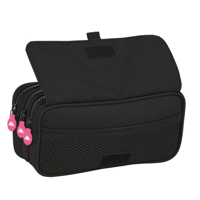 Portatodo Triple Kappa Black and pink Negro (21,5 x 10 x 8 cm) 3