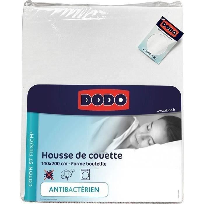 Cubierta de dudo dudo - 140x200 cm - Algodón - Antibacteriano - Blanco - Hecho en Francia 1 Cubierta de dudo dudo - 140x200 cm - Algodón - Antibacteriano - Blanco - Hecho en Francia 1