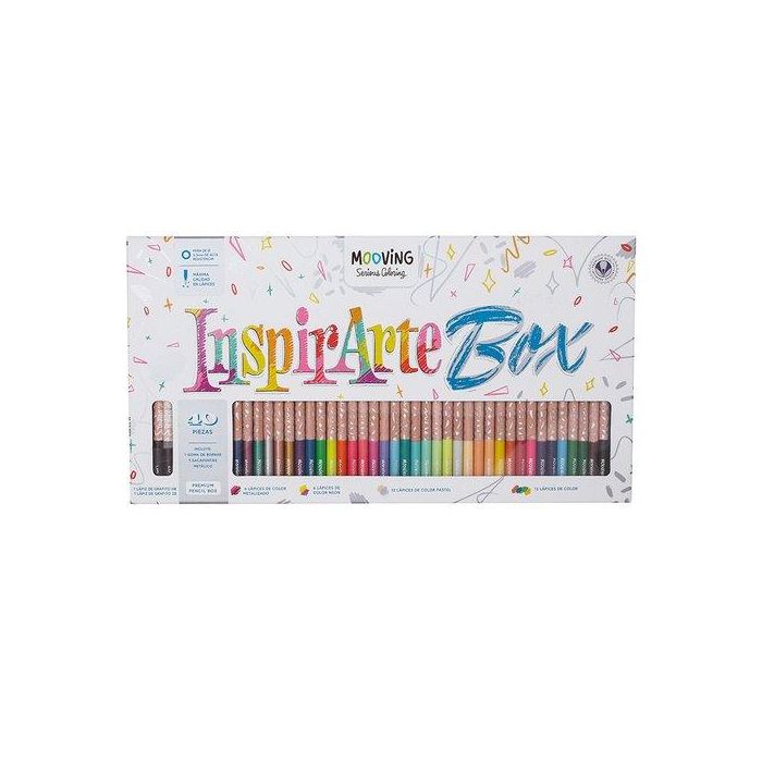 Lapices De Colores Mooving Set Inspirate Box 40 Piezas