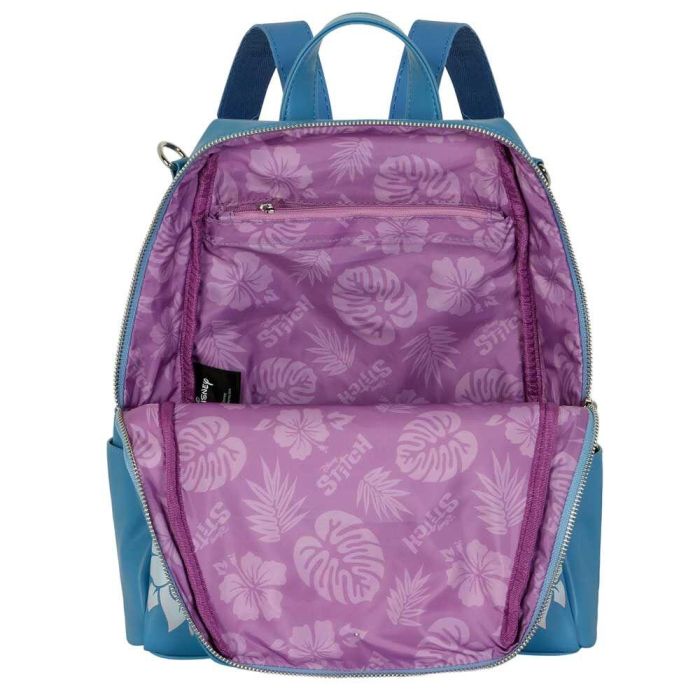 Disney Lilo y Stitch Mochila Shield Tongue Azul con cremallera superior y bolsillos laterales 2 Disney Lilo y Stitch Mochila Shield Tongue Azul con cremallera superior y bolsillos laterales 2
