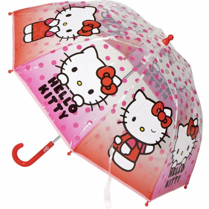 Cerdá Paraguas Manual de Burbuja Poe Hello Kitty de 45 cm Rosa para Niñas, Edad Mínima 3 Años 5