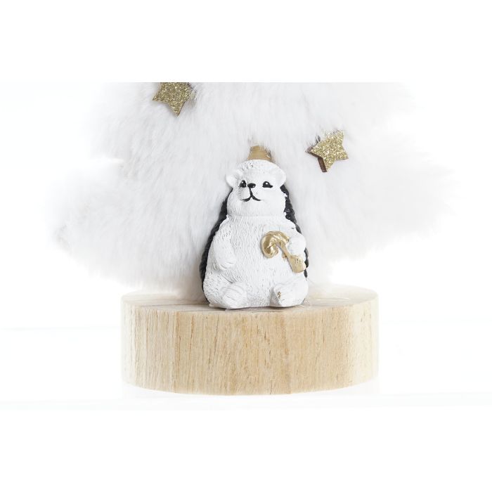 DKD Home Decor Figura Navidad Moderna Árbol Resina Blanco Negro 8x15.5x12 cm (2 Unidades) Surtidas 1