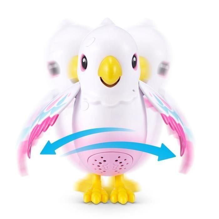 Zuru ZUR1755687616167 Pájaro interacivo, MASCOTAS VIVAS Polly el Mágico - Reacciona al Tacto, Canta y se Mueve - 3+ años 1