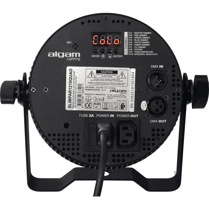 Algamlight Foco Proyector LED RGBW 4-en-1 12x10W Slim 3