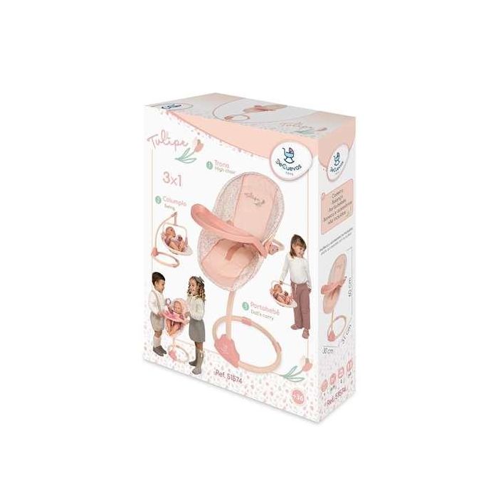 Decuevas Trona Columpio Tulipe 3x1 para Muñecas hasta 50 cm, 30x31x60 cm 8